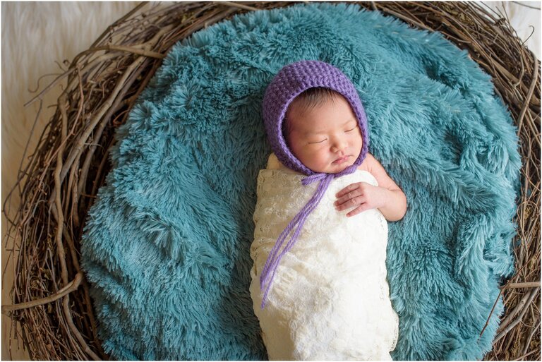 Newborn Baby nest photography manhattan beach