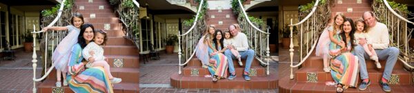 Charming staircase family photos